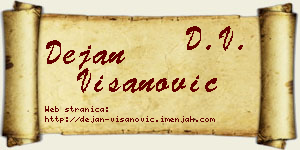 Dejan Višanović vizit kartica